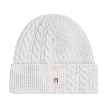 Σκουφάκι TOMMY HILFIGER Chic Fluffy Beanie 17784 Ανοιχτό Γκρι