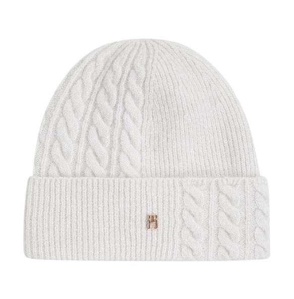 Σκουφάκι TOMMY HILFIGER Chic Fluffy Beanie 17784 Ανοιχτό Γκρι