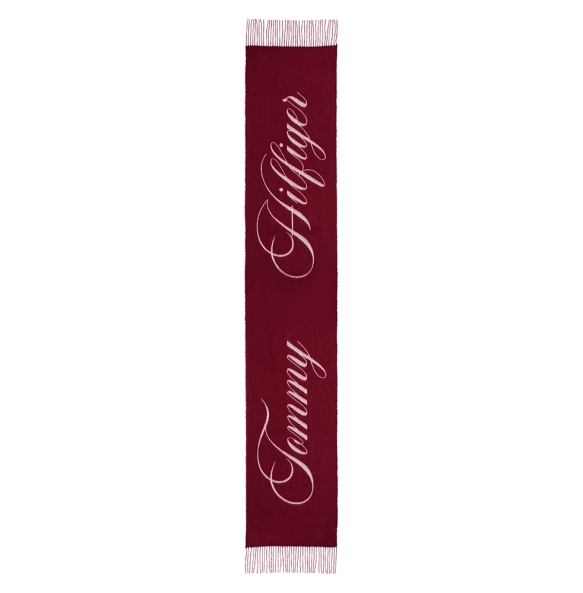 Κασκόλ TOMMY HILFIGER Tommy Script Logo 17786 Κόκκινο