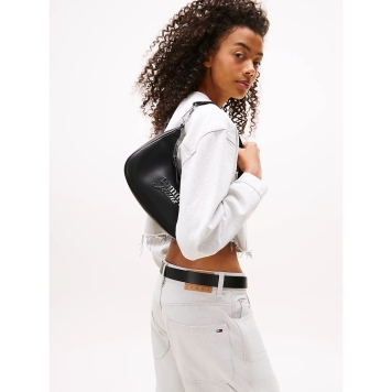Τσάντα TOMMY HILFIGER Bold Script Shoulder Bag 17895 Μαύρο