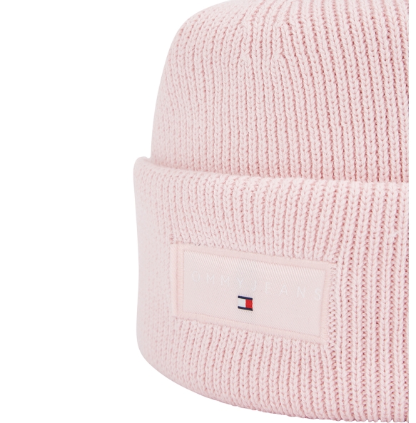 Σκουφάκι TOMMY HILFIGER TH Linear Logo Patch Beanie 17913 Ροζ