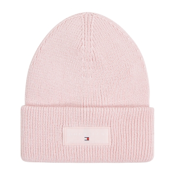Σκουφάκι TOMMY HILFIGER TH Linear Logo Patch Beanie 17913 Ροζ