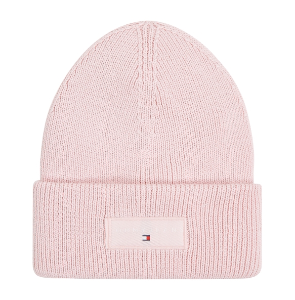 Σκουφάκι TOMMY HILFIGER TH Linear Logo Patch Beanie 17913 Ροζ