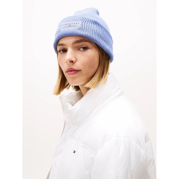 Σκουφάκι TOMMY HILFIGER TH Linear Logo Patch Beanie 17913 Μπλε