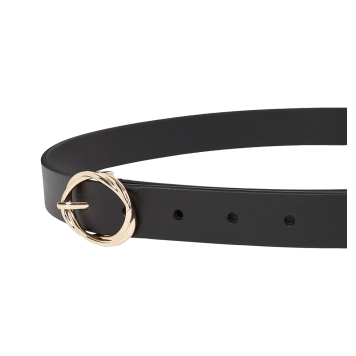 Ζώνη TOMMY HILFIGER TH Chic Twist Buckle 2.5 17932 Μαύρο