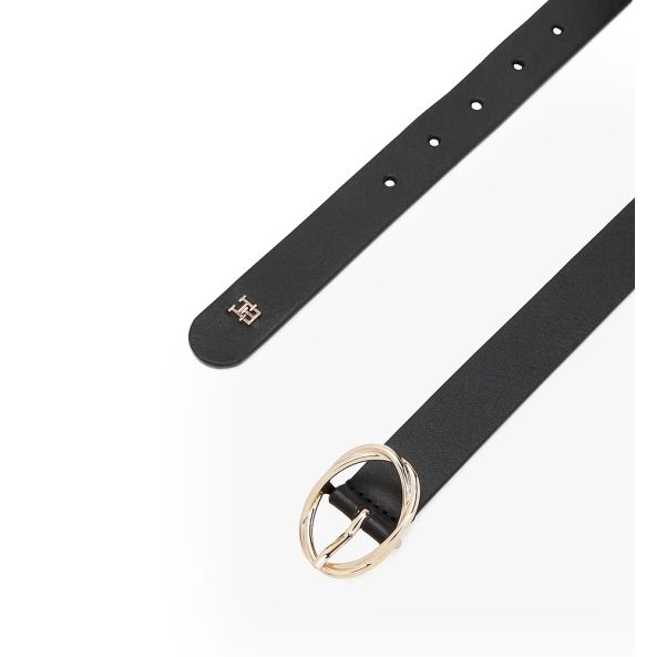 Ζώνη TOMMY HILFIGER TH Chic Twist Buckle 2.5 17932 Μαύρο