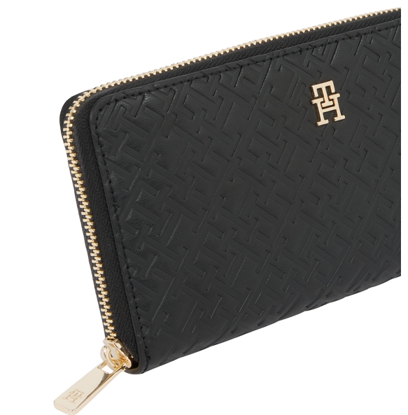 Πορτοφόλι TOMMY HILFIGER TH Icon Monogram Zip-Around 17955 Μαύρο