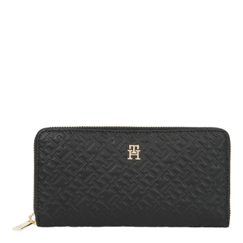 Πορτοφόλι TOMMY HILFIGER TH Icon Monogram Zip-Around 17955 Μαύρο