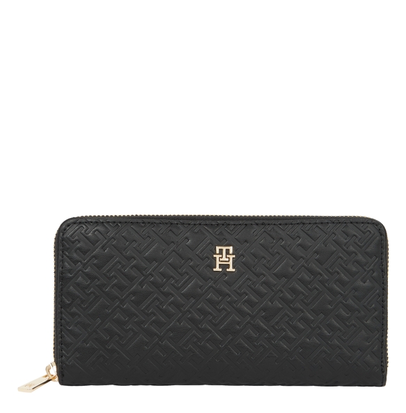 Πορτοφόλι TOMMY HILFIGER TH Icon Monogram Zip-Around 17955 Μαύρο