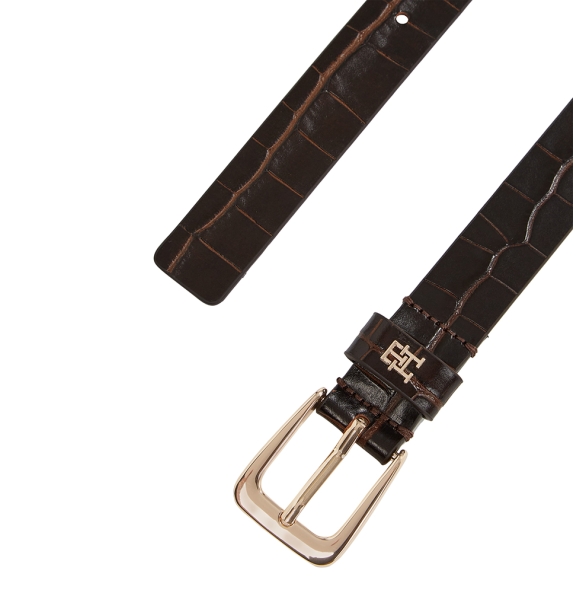 Ζώνη TOMMY HILFIGER TH Libre 2.5 Croc 17975 Καφέ Κροκό