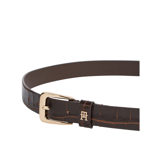 Ζώνη TOMMY HILFIGER TH Libre 2.5 Croc 17975 Καφέ Κροκό