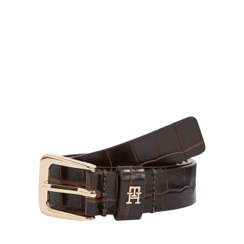 Ζώνη TOMMY HILFIGER TH Libre 2.5 Croc 17975 Καφέ Κροκό