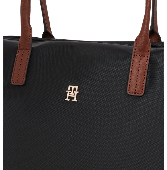 Τσάντα TOMMY HILFIGER TH Popette Maxi Tote 17996 Μαύρο Τσάντα TOMMY HILFIGER TH Popette Maxi Tote 17996 Μαύρο