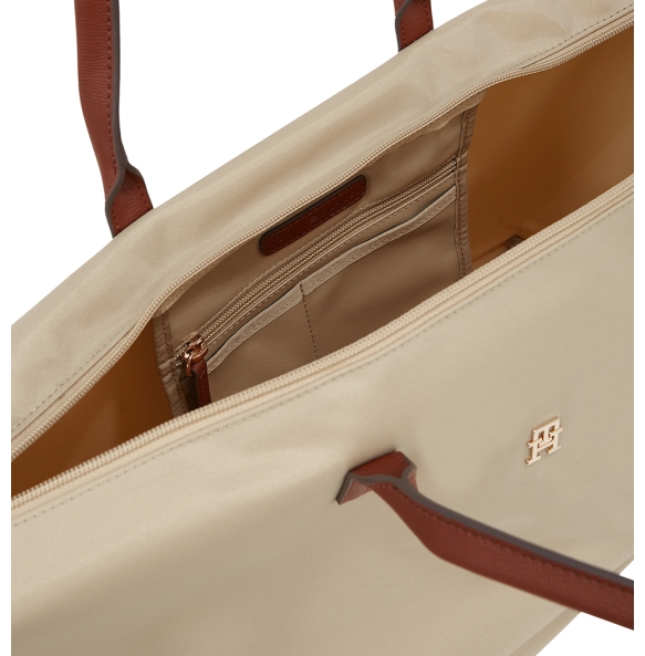 Τσάντα TOMMY HILFIGER TH Popette Maxi Tote 17996 Μπεζ Τσάντα TOMMY HILFIGER TH Popette Maxi Tote 17996 Μπεζ