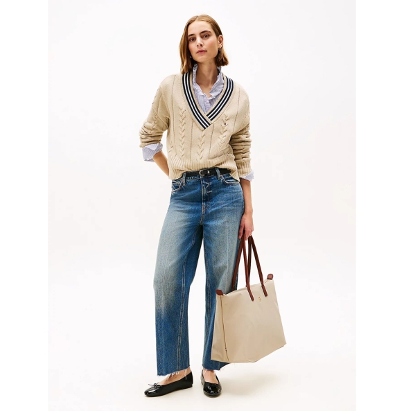 Τσάντα TOMMY HILFIGER TH Popette Maxi Tote 17996 Μπεζ Τσάντα TOMMY HILFIGER TH Popette Maxi Tote 17996 Μπεζ