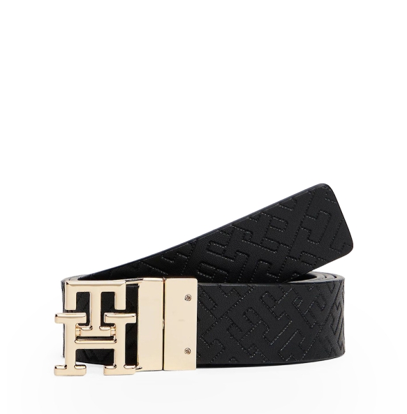 Ζώνη TOMMY HILFIGER TH Modern Rev 3.0 18019 Μαύρο