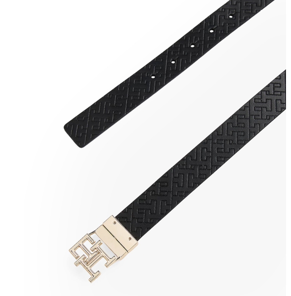 Ζώνη TOMMY HILFIGER TH Modern Rev 3.0 18019 Μαύρο