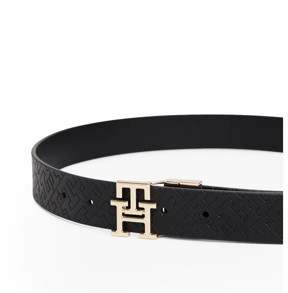 Ζώνη TOMMY HILFIGER TH Modern Rev 3.0 18019 Μαύρο