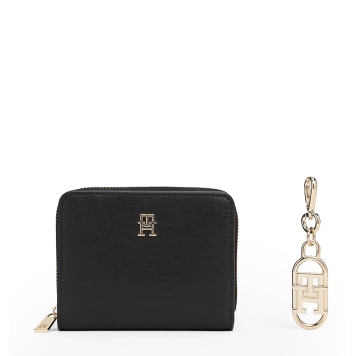 Πορτοφόλι TOMMY HILFIGER Zip Around And Charm 18041 Μαύρο