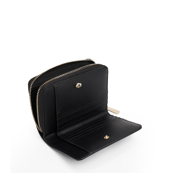 Πορτοφόλι TOMMY HILFIGER Zip Around And Charm 18041 Μαύρο Πορτοφόλι TOMMY HILFIGER Zip Around And Charm 18041 Μαύρο