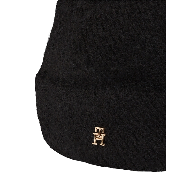 Σκουφάκι TOMMY HILFIGER TH Pom Pom Beanie 18178 Μαύρο
