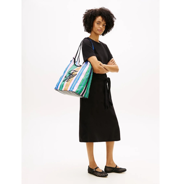 Τσάντα TOMMY HILFIGER TH Summer Tote Mesh18397 Πολύχρωμη