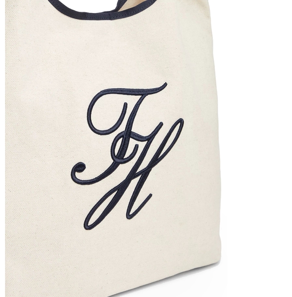 Τσάντα TOMMY HILFIGER TH Summer Tote Canvas 18398 Μπεζ