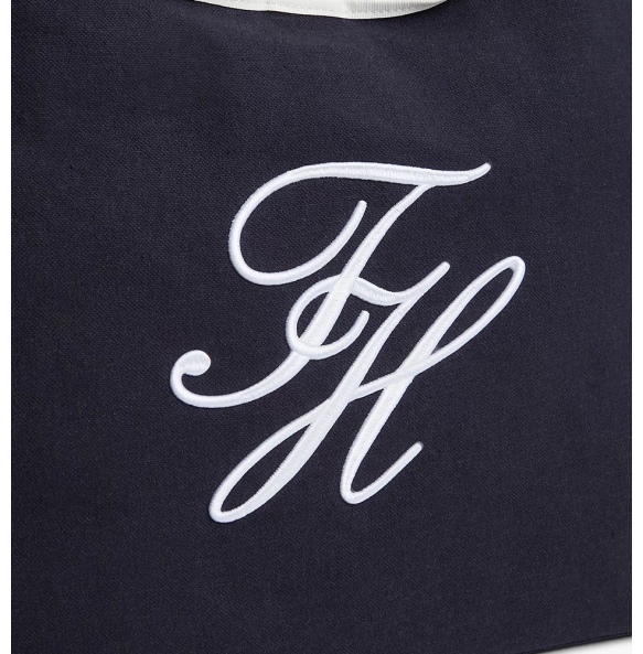 Τσάντα TOMMY HILFIGER TH Summer Tote Canvas 18398 Μπλε