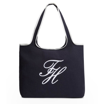 Τσάντα TOMMY HILFIGER TH Summer Tote Canvas 18398 Μπλε