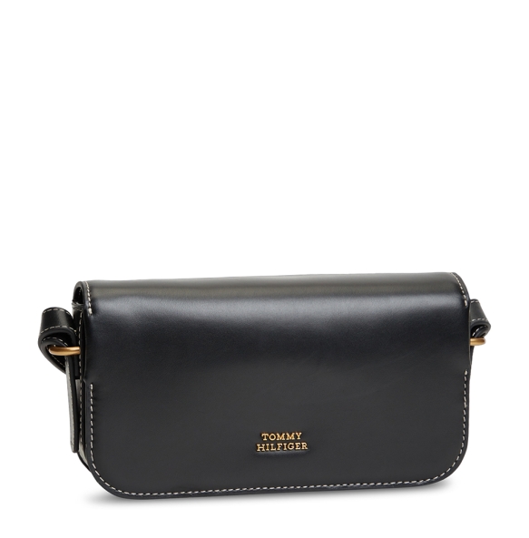 Τσάντα TOMMY HILFIGER TH Script Flap Crossover 18399 Μαύρο