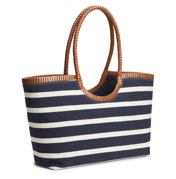 Τσάντα TOMMY HILFIGER TH Summer Tote Stripe 18400 Μπλε Τσάντα TOMMY HILFIGER TH Summer Tote Stripe 18400 Μπλε