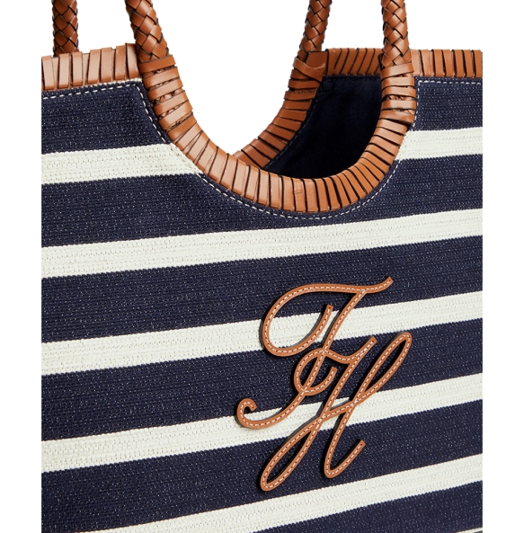 Τσάντα TOMMY HILFIGER TH Summer Tote Stripe 18400 Μπλε Τσάντα TOMMY HILFIGER TH Summer Tote Stripe 18400 Μπλε
