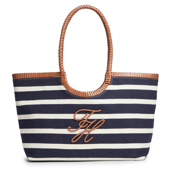 Τσάντα TOMMY HILFIGER TH Summer Tote Stripe 18400 Μπλε Τσάντα TOMMY HILFIGER TH Summer Tote Stripe 18400 Μπλε