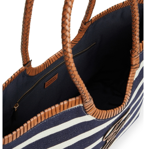Τσάντα TOMMY HILFIGER TH Summer Tote Stripe 18400 Μπλε Τσάντα TOMMY HILFIGER TH Summer Tote Stripe 18400 Μπλε