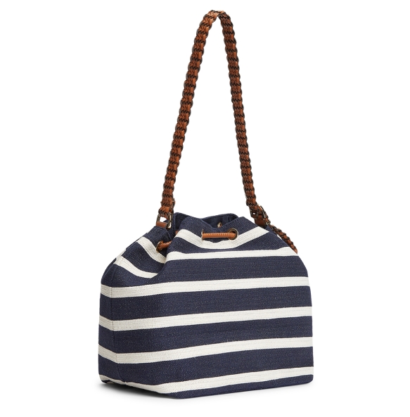 Τσάντα TOMMY HILFIGER TH Summer Bucket Stripe 18401 Μπλε Τσάντα TOMMY HILFIGER TH Summer Bucket Stripe 18401 Μπλε