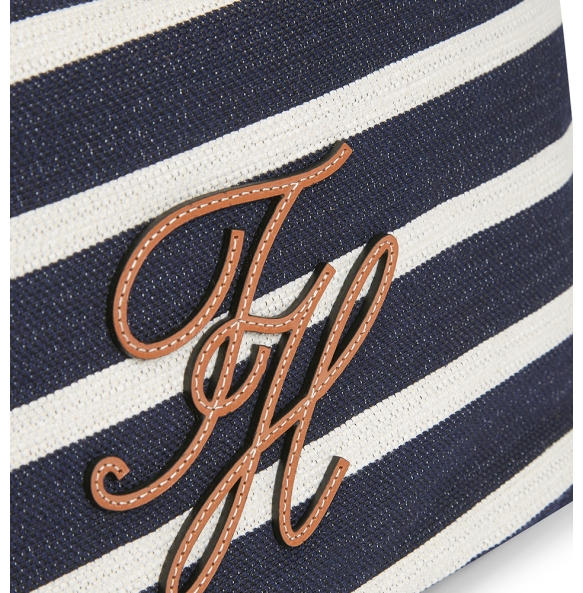 Τσάντα TOMMY HILFIGER TH Summer Bucket Stripe 18401 Μπλε Τσάντα TOMMY HILFIGER TH Summer Bucket Stripe 18401 Μπλε