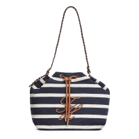 Τσάντα TOMMY HILFIGER TH Summer Bucket Stripe 18401 Μπλε