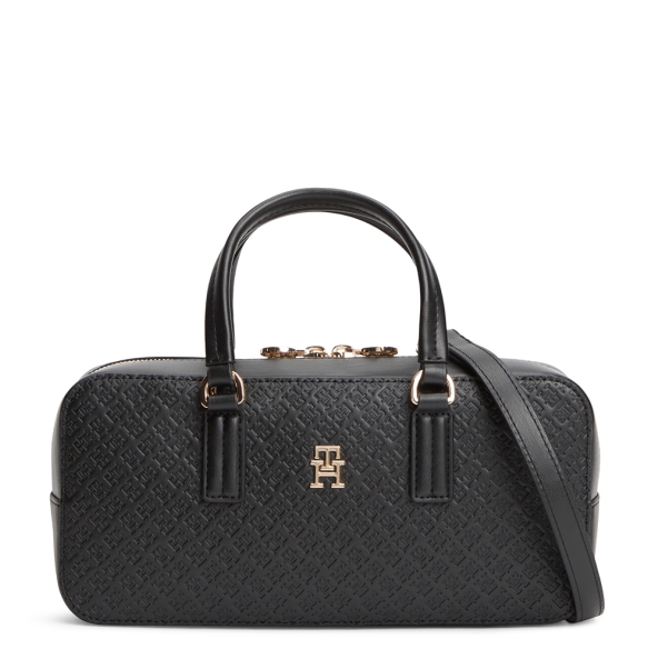 Τσάντα TOMMY HILFIGER TH Daily Crossover Monogram 18415 Μαύρο