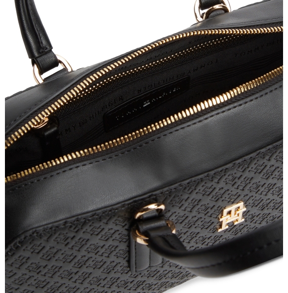 Τσάντα TOMMY HILFIGER TH Daily Crossover Monogram 18415 Μαύρο