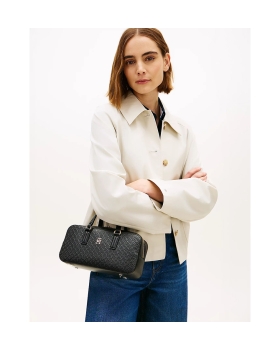 Τσάντα TOMMY HILFIGER TH Daily Crossover Monogram 18415 Μαύρο
