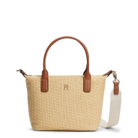 Τσάντα TOMMY HILFIGER TH Popette Mini Raffia 18523 Μπεζ
