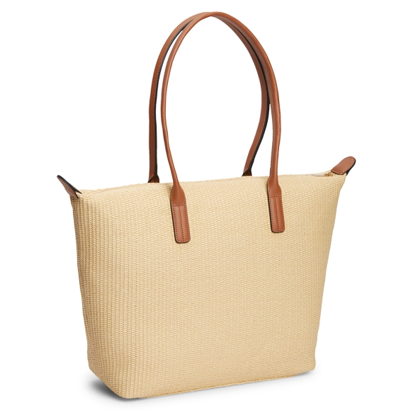 Τσάντα TOMMY HILFIGER TH Popette Tote Raffia 18528 Μπεζ Τσάντα TOMMY HILFIGER TH Popette Tote Raffia 18528 Μπεζ