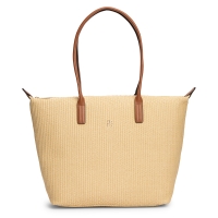 Τσάντα TOMMY HILFIGER TH Popette Tote Raffia 18528 Μπεζ