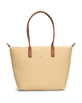 Τσάντα TOMMY HILFIGER TH Popette Tote Raffia 18528 Μπεζ