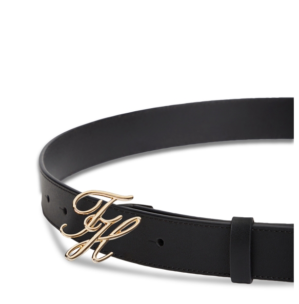 Ζώνη TOMMY HILFIGER TH Script 3.0 18568 Μαύρο