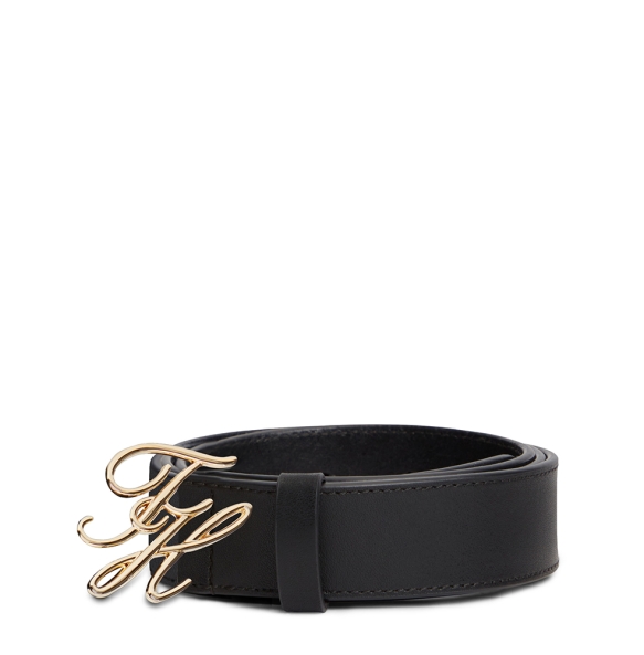 Ζώνη TOMMY HILFIGER TH Script 3.0 18568 Μαύρο