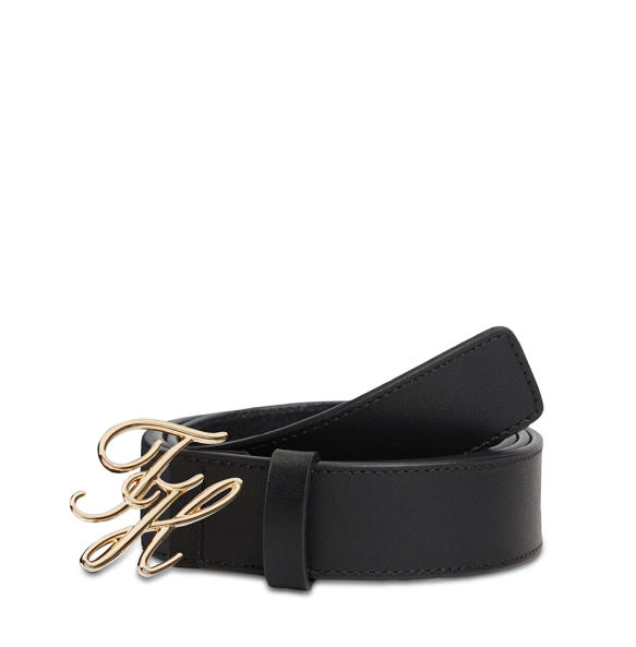 Ζώνη TOMMY HILFIGER TH Script 3.0 18568 Μαύρο