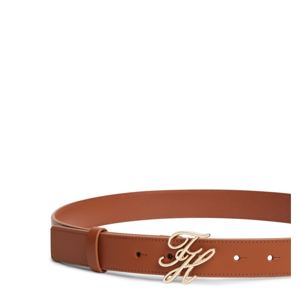 Ζώνη TOMMY HILFIGER TH Script 3.0 18568 Καφέ