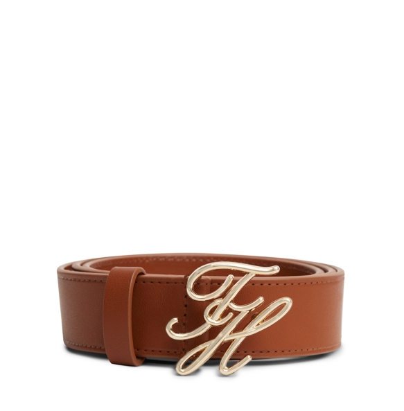 Ζώνη TOMMY HILFIGER TH Script 3.0 18568 Καφέ