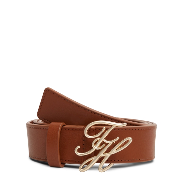 Ζώνη TOMMY HILFIGER TH Script 3.0 18568 Καφέ